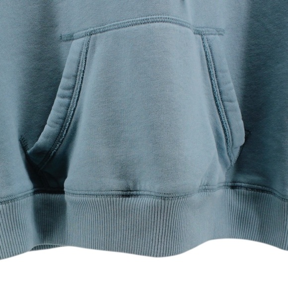 Y2K Hollister Baby Blue Spellout Hoodie Academia Collegiate Comfy Size M - Picture 5 of 10